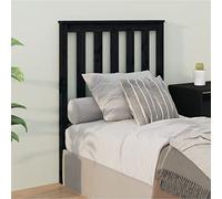 ZQQLVOO Cabecero de Cama Madera Maciza de Pino Negro Wooden Slat Headboard with Pine Solid Wood, Modern Bed Frame Headboard for Back Support and Bedroom Decor 81x6x101