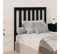 ZQQLVOO Cabecero de Cama Madera Maciza de Pino Negro Wooden Slat Headboard with Pine Solid Wood, Modern Bed Frame Headboard for Back Support and Bedroom Decor 96x6x101