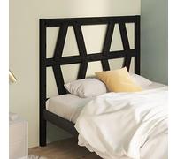 ZQQLVOO Cabecero de Cama Madera Maciza de Pino Negro Wooden Slat Headboard with Solid Pine Construction, Modern Bed Frame Headboard for Bedroom Back Support 96x4x100 cm