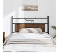 ZQQLVOO Cabecero de Madera de ingeniería y Acero marrón Roble Industrial Style Bed Frame Headboard with Square Tube Design, Durable Engineered Wood and Sturdy Steel Fra