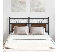 ZQQLVOO Cabecero de Madera de ingeniería y Acero marrón Roble Industrial Style Bed Frame Headboard with Square Tube Design, Durable Engineered Wood and Sturdy Steel Fra