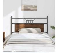 ZQQLVOO Cabecero de Madera de ingeniería y Acero marrón Roble Industrial Style Bed Frame Headboard with Square Tube Design, Durable Engineered Wood and Sturdy Steel Fra