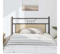 ZQQLVOO Cabecero de Madera de ingeniería y Acero Roble Sonoma Industrial Style Bed Frame Headboard with Square Tube Design, Durable Engineered Wood and Sturdy Steel Fra