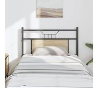 ZQQLVOO Cabecero de Madera de ingeniería y Acero Roble Sonoma Industrial Style Bed Frame Headboard with Square Tube Design, Durable Engineered Wood and Sturdy Steel Fra