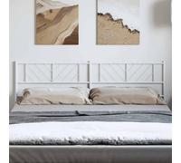 ZQQLVOO Cabecero de Metal Blanco Classic Metal Bed Frame Headboard with Powder Coating, Durable Steel Construction for Bedroom, Back Support for Reading or Watching TV
