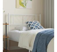 ZQQLVOO Cabecero de Metal Blanco Classic Metal Bed Frame Headboard with Powder Coating, Durable Steel Construction for Bedroom, Back Support for Reading or Watching TV