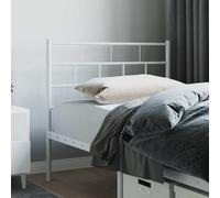ZQQLVOO Cabecero de Metal Blanco Classic Metal Bed Frame Headboard with Powder Coating, Durable Steel Construction for Bedroom, Stable Round Tube Design, Back Support f