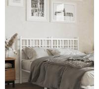 ZQQLVOO Cabecero de Metal Blanco Classic Metal Bed Frame Headboard with Square Tube Design, Sturdy Steel Construction for Back Support and Bedroom Decor 120 cm