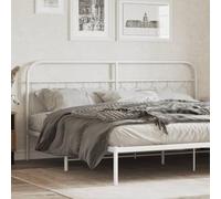 ZQQLVOO Cabecero de Metal Blanco Classic Round Tube Bed Frame Headboard, Durable Steel Structure with Stable Metal Legs for Back Support Reading Watching TV 200 cm