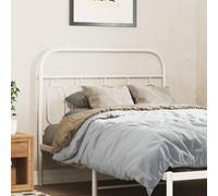 ZQQLVOO Cabecero de Metal Blanco Classic Round Tube Bed Frame Headboard, Durable Steel Structure with Stable Metal Legs for Back Support Reading Watching TV 100 cm