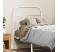 ZQQLVOO Cabecero de Metal Blanco Classic Round Tube Bed Frame Headboard, Durable Steel Structure with Stable Metal Legs for Back Support Reading Watching TV 75 cm