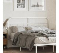 ZQQLVOO Cabecero de Metal Blanco Classic Round Tube Bed Frame Headboard, Durable Steel Structure with Stable Metal Legs for Back Support Reading Watching TV 137 cm