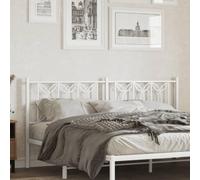 ZQQLVOO Cabecero de Metal Blanco Classic Upholstered Bed Frame Headboard with Sturdy Steel Structure for Bedroom Furniture and Back Support 180 cm