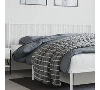 ZQQLVOO Cabecero de Metal Blanco Metal Bed Frame Headboard with Powder Coating, Round Tube Design for Enhanced Back Support and Bedroom Décor 193 cm