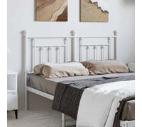 ZQQLVOO Cabecero de Metal Blanco Metal Bed Frame Headboard with Powder Coating, Sturdy Steel Construction for Bedroom, Durable Back Support for Reading or Watching TV 1