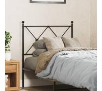 ZQQLVOO Cabecero de Metal Negro Classic Metal Bed Frame Headboard with Powder Coated Steel Construction, Durable Round Tube Design for Back Support and Bedroom Decor 80