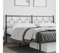 ZQQLVOO Cabecero de Metal Negro Classic Metal Bed Frame Headboard with Powder Coating, Durable Steel Construction for Bedroom, Stable Legs and Back Support for Reading