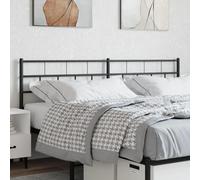 ZQQLVOO Cabecero de Metal Negro Classic Metal Bed Frame Headboard with Powder Coating, Durable Steel Construction for Bedroom, Stable Round Tube Design, Back Support fo