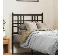 ZQQLVOO Cabecero de Metal Negro Classic Metal Bed Frame Headboard with Square Tube Design, Sturdy Steel Construction for Back Support and Bedroom Decor 75 cm