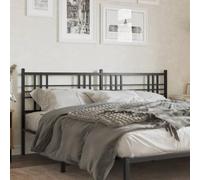 ZQQLVOO Cabecero de Metal Negro Classic Metal Bed Frame Headboard with Square Tube Design, Sturdy Steel Construction for Back Support and Bedroom Decor 200 cm