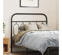 ZQQLVOO Cabecero de Metal Negro Classic Round Tube Bed Frame Headboard, Durable Steel Structure with Stable Metal Legs for Back Support Reading Watching TV 100 cm