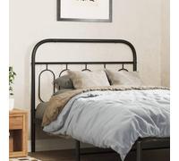 ZQQLVOO Cabecero de Metal Negro Classic Round Tube Bed Frame Headboard, Durable Steel Structure with Stable Metal Legs for Back Support Reading Watching TV 107 cm