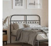 ZQQLVOO Cabecero de Metal Negro Classic Round Tube Bed Frame Headboard with Sturdy Steel Structure for Bedroom Furniture and Home Decor 120 cm