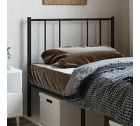 ZQQLVOO Cabecero de Metal Negro Metal Bed Frame Headboard with Powder Coating, Classic Elegant Design for Bedroom, Durable Sturdy Steel Construction, Back Support for R