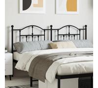 ZQQLVOO Cabecero de Metal Negro Metal Bed Frame Headboard with Powder Coating, Sturdy Round Tube Design for Back Support and Bedroom Decor 160 cm