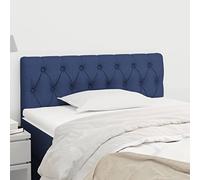 ZQQLVOO Cabecero de Tela Azul Classic Elegant Upholstered Bed Frame Headboard with Adjustable Height, Durable Fabric and Stable Wooden Legs for Bedroom Comfort 100x7x78