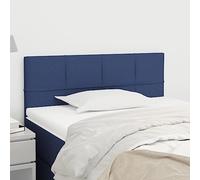 ZQQLVOO Cabecero de Tela Azul Classic Elegant Upholstered Bed Frame Headboard with Adjustable Height, Wooden Legs for Bedroom Comfort and Back Support 100x5x78/88 cm