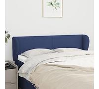 ZQQLVOO Cabecero de Tela Azul Classic Tufted Upholstered Bed Frame Headboard with Adjustable Height, Wooden Legs, and Comfortable Back Support for Bedroom Decor 147x23x