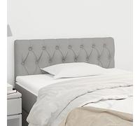 ZQQLVOO Cabecero de Tela Gris Claro Classic Elegant Upholstered Bed Frame Headboard with Adjustable Height, Durable Fabric and Stable Wooden Legs for Bedroom Comfort 90