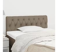 ZQQLVOO Cabecero de Tela Gris Taupe Classic Elegant Upholstered Bed Frame Headboard with Adjustable Height, Durable Fabric and Stable Wooden Legs for Bedroom Comfort 90