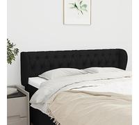 ZQQLVOO Cabecero de Tela Negro Classic Tufted Upholstered Bed Frame Headboard with Ears, Adjustable Height, Durable Fabric and Wooden Legs for Bedroom Decor 163x23x78/8