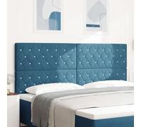 ZQQLVOO Cabecero de Terciopelo Argyle Azul Oscuro Velvet Upholstered Tufted Headboard with Wall Mount, Adjustable Height for Bedroom Comfort and Support 200 cm Terciope