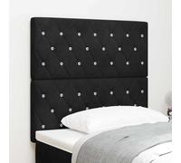 ZQQLVOO Cabecero de Terciopelo Argyle Manual Negro Velvet Upholstered Tufted Headboard with Wall Mount, Adjustable Height for Bedroom Comfort and Support 100 cm Terciop