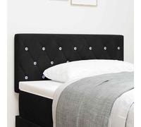 ZQQLVOO Cabecero de Terciopelo Argyle Manual Negro Velvet Upholstered Tufted Headboard with Wall Mount, Adjustable Height for Bedroom Comfort and Support 100 cm Terciop