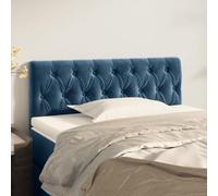 ZQQLVOO Cabecero de Terciopelo Azul Oscuro Classic Upholstered Bed Frame Headboard with Soft Velvet Fabric, Adjustable Height, and Sturdy Wooden Legs for Back Support a