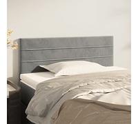 ZQQLVOO Cabecero de Terciopelo Gris Claro Classic Upholstered Bed Frame Headboard with Soft Velvet Fabric, Adjustable Height, and Sturdy Wooden Legs for Back Support 10