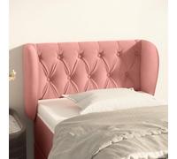 ZQQLVOO Cabecero de Terciopelo Rosa Classic Tufted Upholstered Bed Frame Headboard with Soft Velvet Fabric, Adjustable Height, Sturdy Wooden Legs for Bedroom Comfort 83