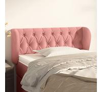 ZQQLVOO Cabecero de Terciopelo Rosa Classic Tufted Upholstered Bed Frame Headboard with Soft Velvet Fabric, Adjustable Height, Sturdy Wooden Legs for Bedroom Comfort 10