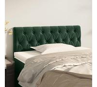 ZQQLVOO Cabecero de Terciopelo Verde Oscuro Classic Upholstered Bed Frame Headboard with Soft Velvet Fabric, Adjustable Height, and Sturdy Wooden Legs for Back Support
