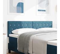 ZQQLVOO Cabecero LED Argyle con cabecera Azul Oscuro Modern Upholstered LED Bed Frame Headboard with Adjustable Height, Velvet Texture, and Wall-Mounted Space-Saving De
