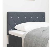 ZQQLVOO Cabecero LED Argyle con cabecera Gris Oscuro Modern Upholstered LED Bed Frame Headboard with Adjustable Height, Velvet Texture, and Wall-Mounted Space-Saving De