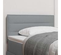 ZQQLVOO Cabecero LED con Luces de Tiras LED Gris Claro Modern Fabric LED Headboard with USB Power, Wall Mounted Bed Frame for Contemporary Bedrooms, Soft Polyester Upho