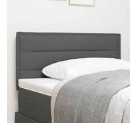 ZQQLVOO Cabecero LED con Luces de Tiras LED Gris Oscuro Modern Fabric LED Headboard with USB Power, Wall Mounted Bed Frame for Contemporary Bedrooms, Soft Polyester Uph
