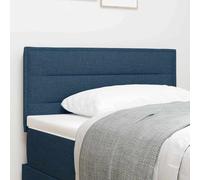 ZQQLVOO Cabecero LED con Luces de Tiras LED Manual Azul Modern Fabric LED Headboard with USB Power, Wall Mounted Bed Frame for Contemporary Bedrooms, Soft Polyester Uph