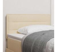 ZQQLVOO Cabecero LED con Luces de Tiras LED Manual Crema Modern Fabric LED Headboard with USB Power, Wall Mounted Bed Frame for Contemporary Bedrooms, Soft Polyester Up