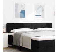 ZQQLVOO Cabecero LED con Luces de Tiras LED Manual Negro Modern Fabric LED Headboard with USB Power, Wall Mounted Bed Frame for Contemporary Bedrooms, Soft Polyester Up